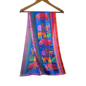 Laurel Burch Silk Cat Print Scarf